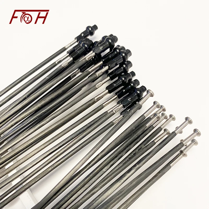 Lightweight carbon fiber spokes 1.8g Silver titanium alloy carbon spokes 700C Road wheels Spokes Cycling race wheel accessories