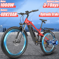 PULUMA Electric Bicycle 1000W Brushless Motor 48V20AH Lithium Battery Hydraulic Brake Electric Bike 27.5 Inch Tire Aldult E-bike