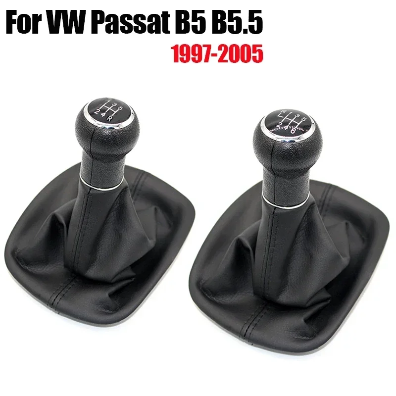 Car Gear Shift Knob Gaiter Boot Case Collar for VW Passat B5 B5.5 1997 1998 1999 2000 2001 2002 2003 2004 2005 Manual 5/6 Speed