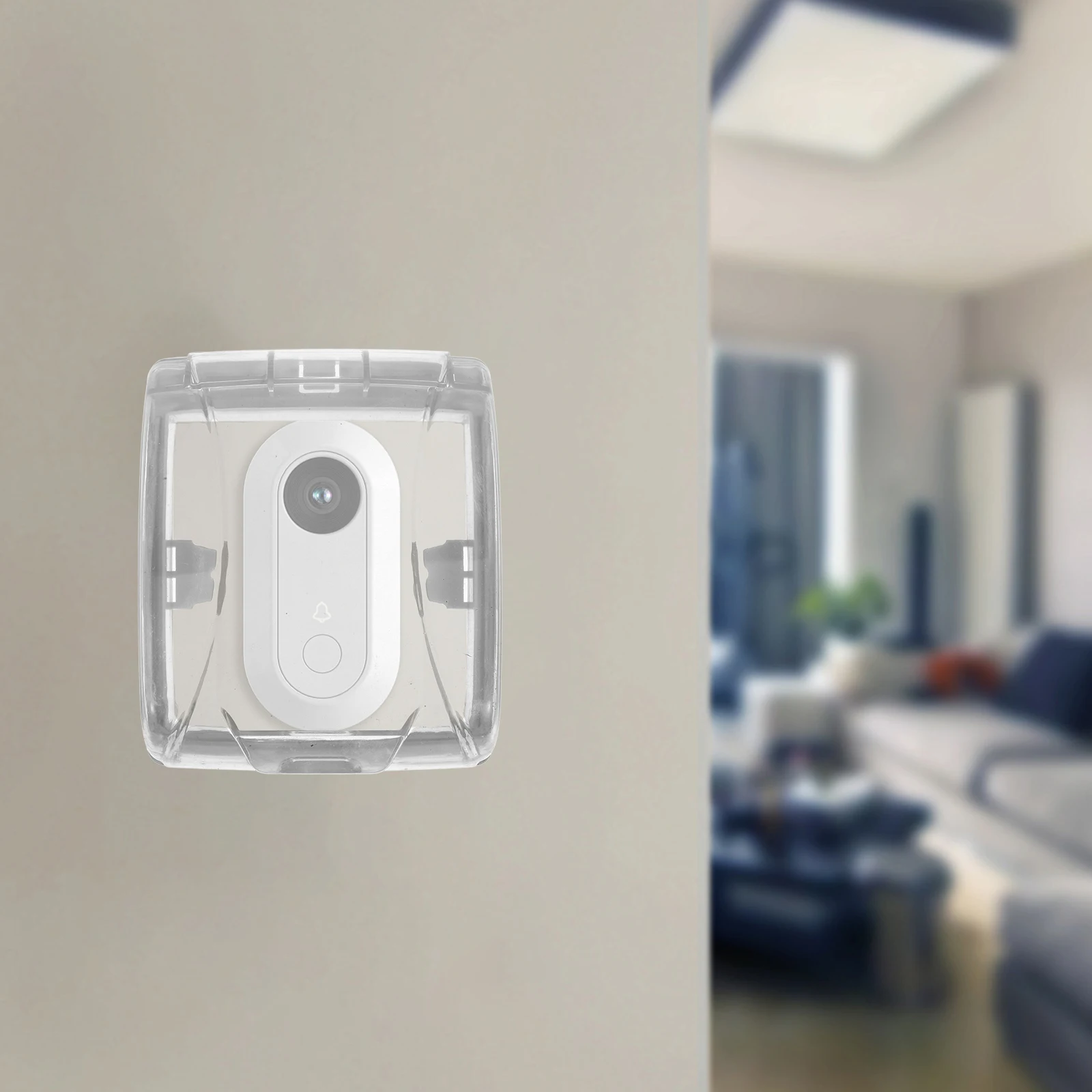 

Door Bell Cover Waterproof Access Control Transparent Doorbell Button Baby