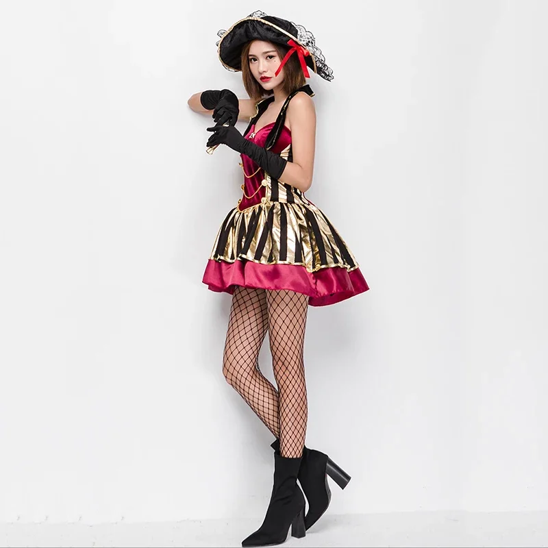 Halloween pirata traje mulher carnaval guerreiro caribe cosplay adulto fantasia fantasia festa vestir-se uniforme roupa