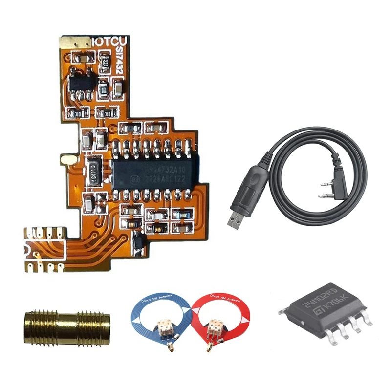 For Quansheng K5 K6 SI4732 Board FPC Modification HF Shortwave Full Band Reception+2Xdonut Antenna+Programming Cable