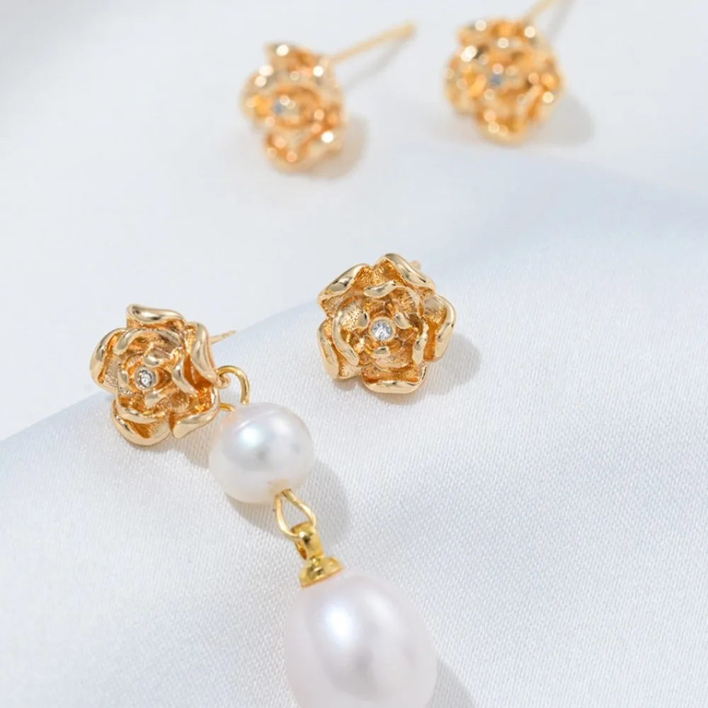 

Медный 14-каратный золотой цвет циркона с серьгами на подтяжках, легкие роскошные серьги ручной работы «сделай сам», аксессуары для ушей, материал