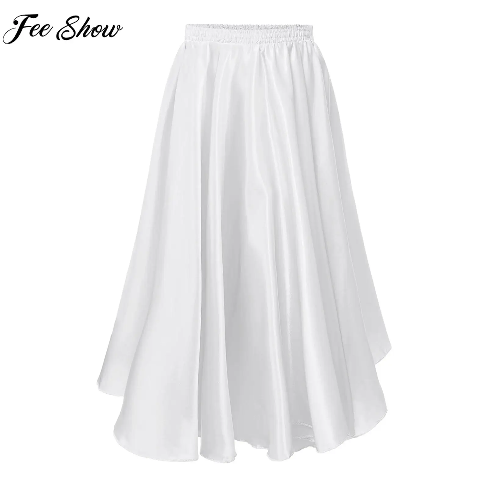 Kids Girls Chiffon 360 Degree Flamenco Dance Maxi Skirt Spanish Paso Doble Bullfight Ballroom Latin Tango Performance Costume