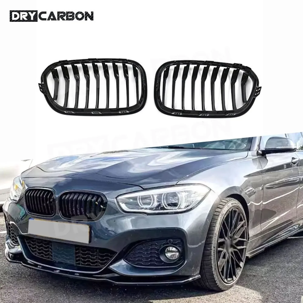 

Front Grille Car Front Bumper Kidney Grill Grilles Racing Grills Body Kits For BMW 1 Series F20 F21 2015-2018 ABS Accessories