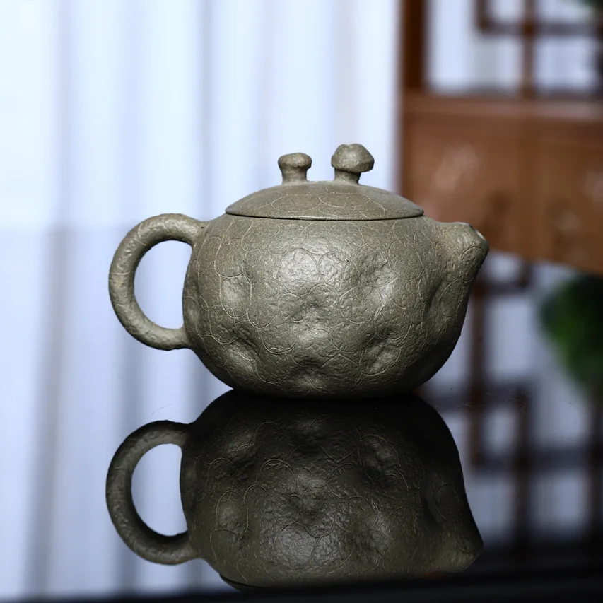 270ml Chinese Yixing Purple Clay Teapots Famous Handmade Dargon Tea Pot Raw Ore Green Mud Kettle Authentic Zisha Tea Set Gifts