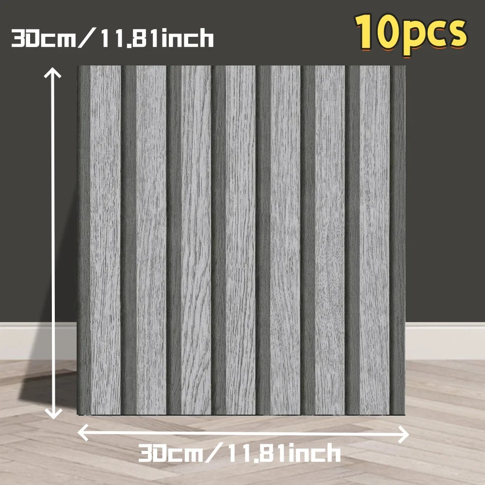 10pcs 30x30cm Wall Sticker Home Decor for Ceiling Living Room Waterproof Wood Grain Self Adhesive Wallpaper Peel and Paste Wall
