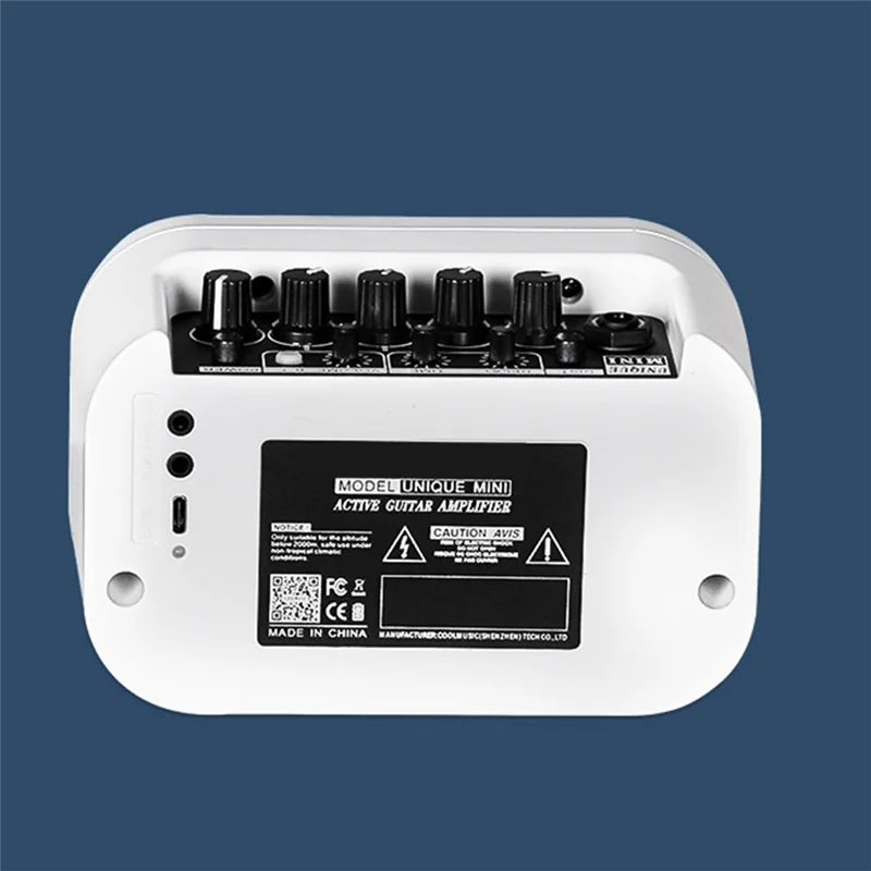 3CGRO-10W Rechargeable Mini Electric Guitar Portable Guitar Amp Bluetooth Distortion Delay Effects10w