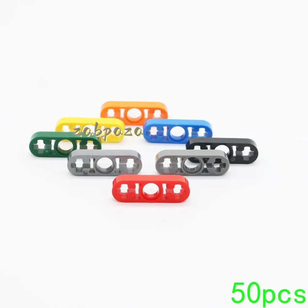 50PCS High-Tech ประกอบอนุภาค 6632 1x3 Bolt Hole Arm Building Blocks ชุด Part Idea DIY ของเล่นเด็กวันเกิดของขวัญ