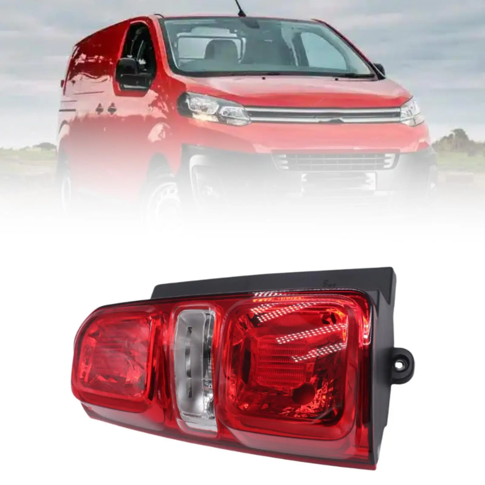 Car Rear Tail Back Lamp Replacement Red Black Plastic Light for Toyota 2016-2021 Easy Installation Left Side
