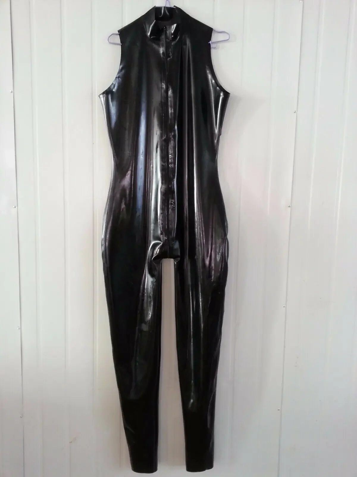 Latex Ganzanzug Gummi Catsuit Rubber Cosplay Schwarz Zentai Suit Size