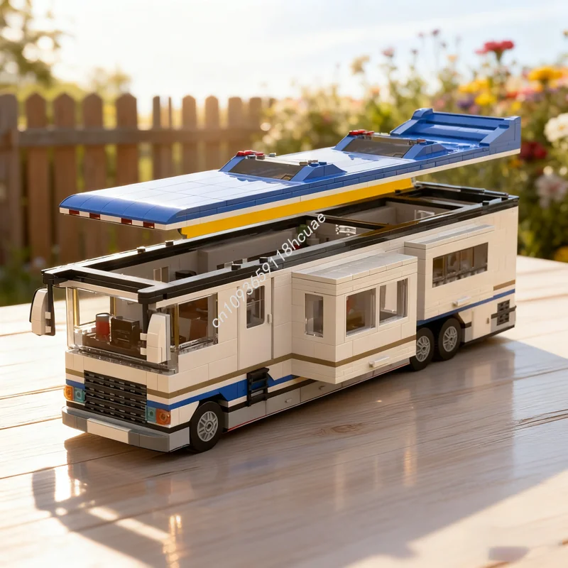 

1369pcs MOC Luxury Motorhome Slide Outs Minifig Creator Model toys Building blocks Christmas gifts DIY idea Brick Kids Birthday