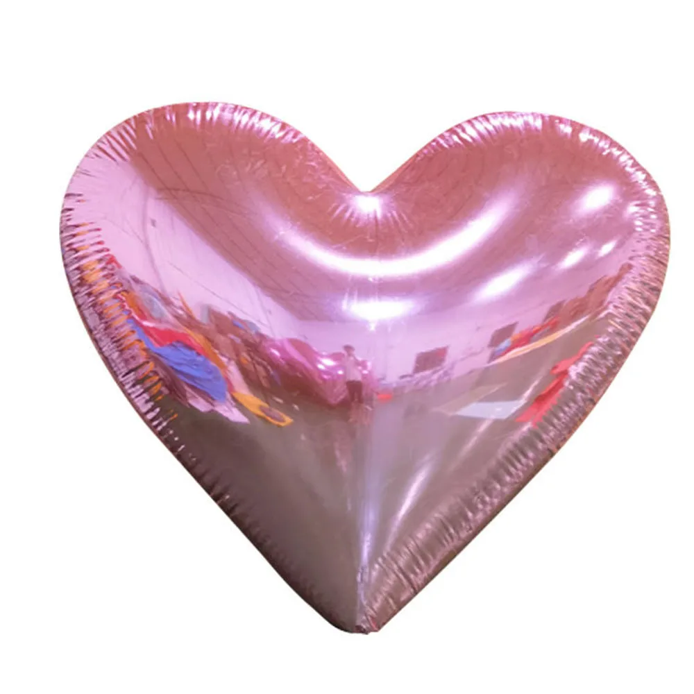 

Hot Sell Inflatable Mirror Ball PVC Reflective Pink Love Ball for Weddings Happy Event