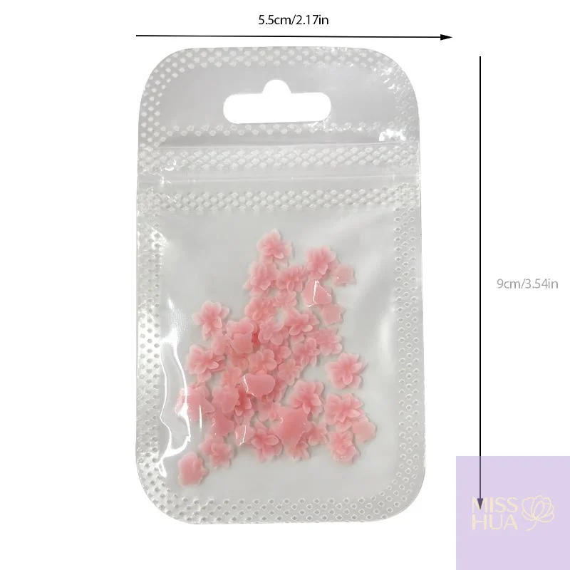 Size Mixed 3D Irregular Soft Flowers Resin Nail Charms Colorful Flower Nail Art Decorations Nail Ornaments Manicure Crafts