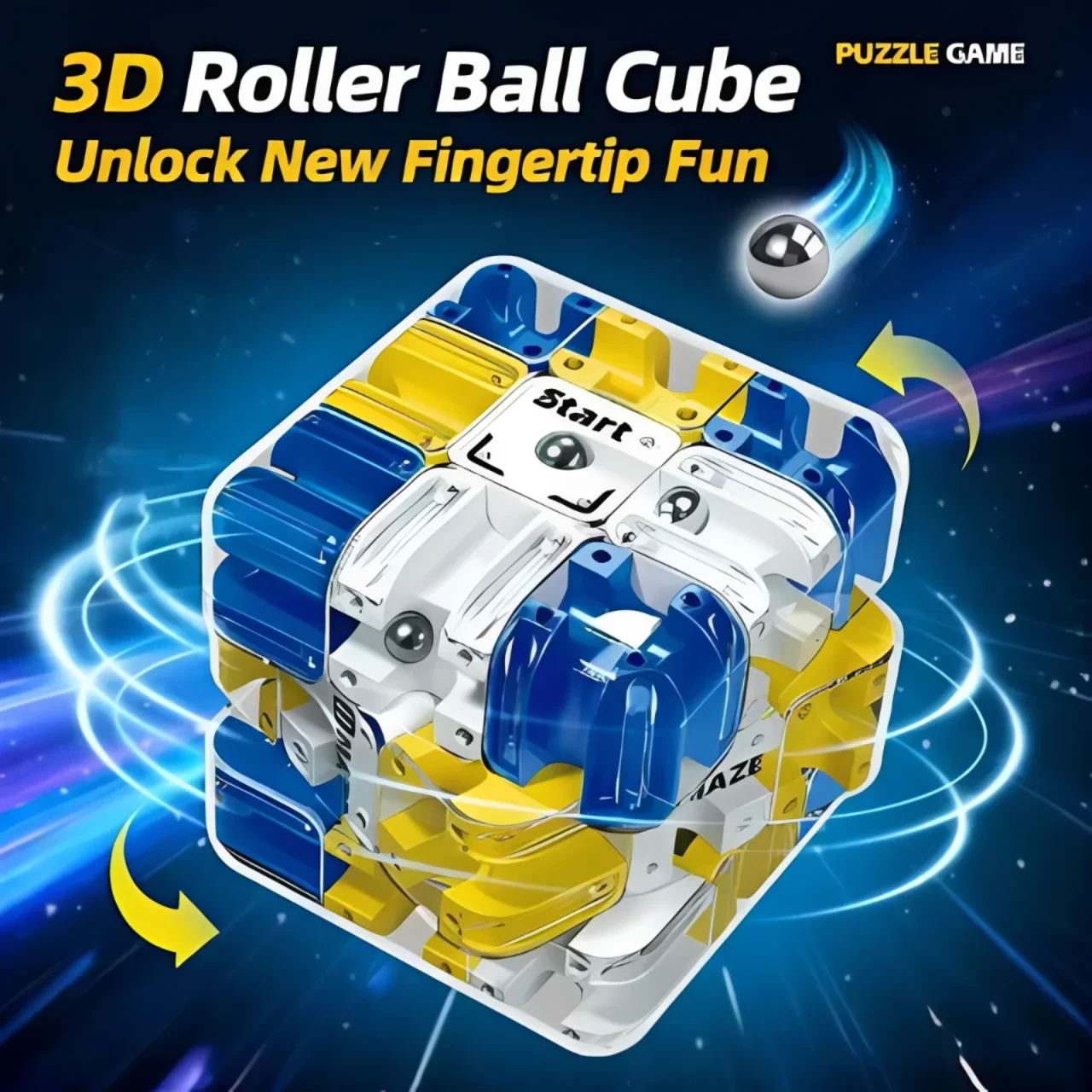 3D パズル ボールローリング マジック キューブ 迷路 子供用迷路 フィジェットおもちゃ 論理的思考 ストレス解消 教育用 誕生日プレゼント