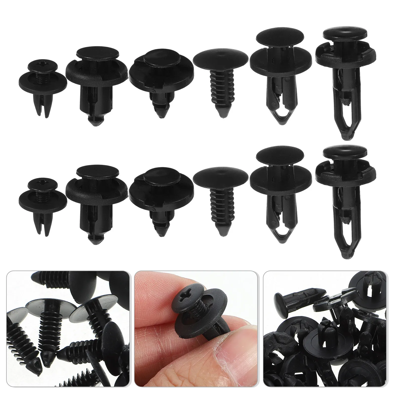 

200Pcs Car Body Retainer Clips Versatile Fasteners for Bumpers Mudguards Side Skirts Automotive Nylon Push Rivets Automotive