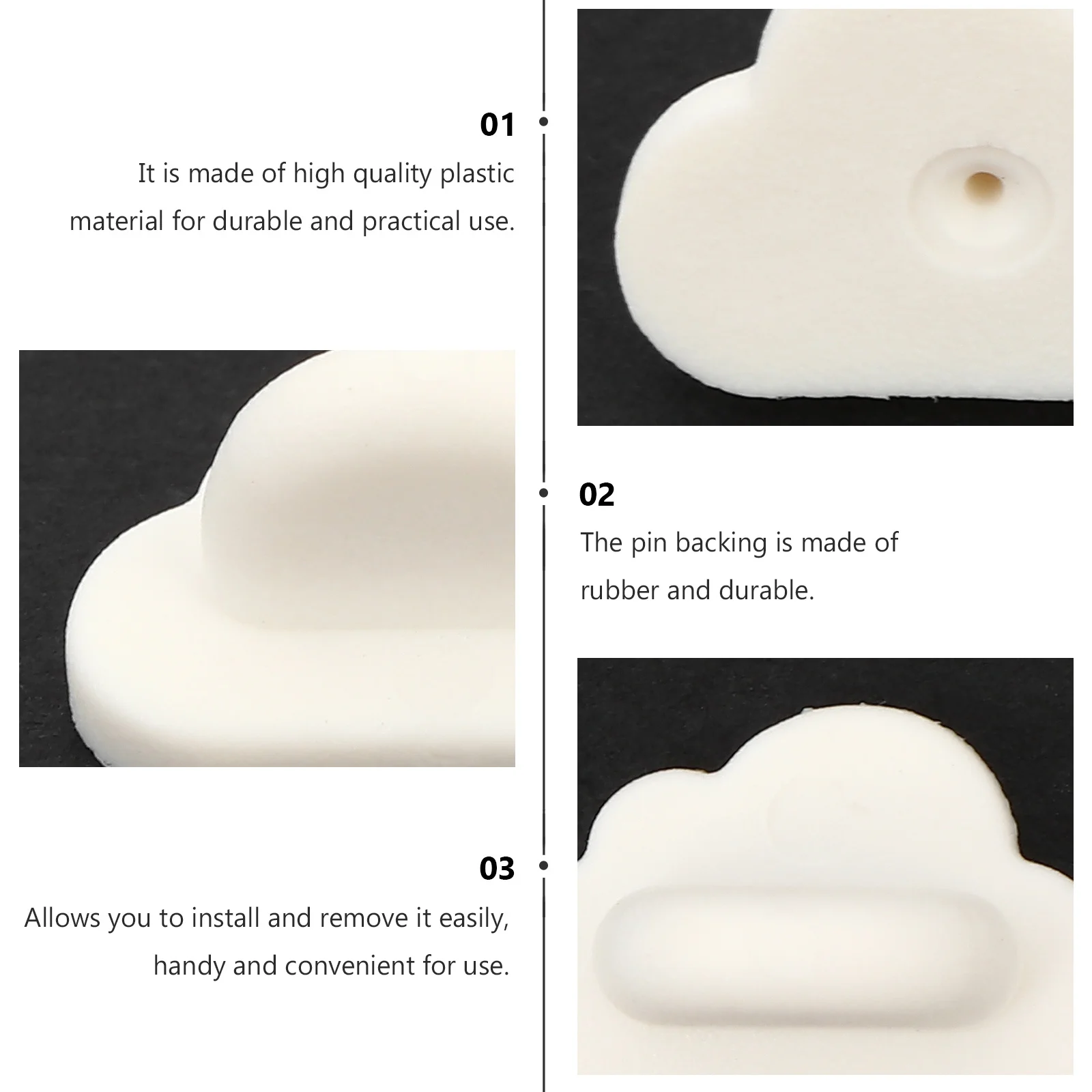 

100Pcs Brooch Clutch Durable Plastic Pin Back Replacement Badge Backs Lapel Pin Tie Tacks DIY Jewelry Making Craft Supplies