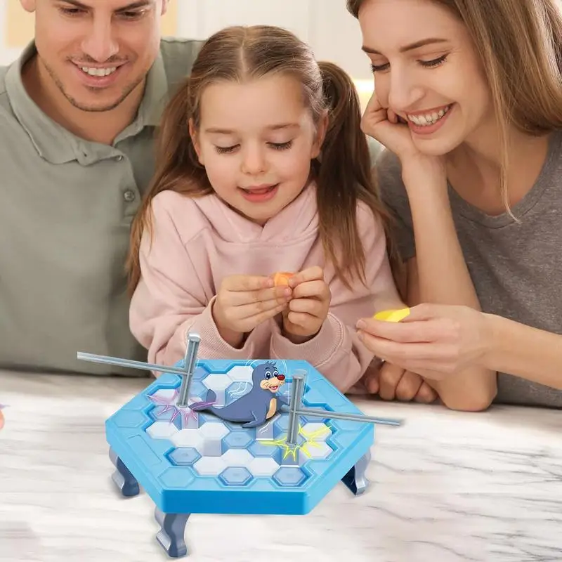 

Break Ice Board Game Educational Two-Player Strategic Games Interactive Animal Saving Crossing Activity Toy For Family Parties