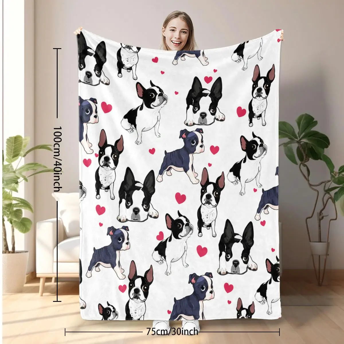 Soft Fleece Dog Blanket 130x150cm - Cozy Flannel Throw for couch , Sofa & Bed - Perfect for Chilly Days