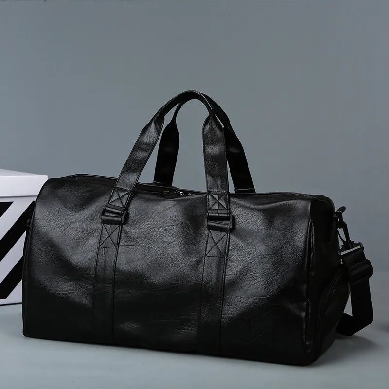 

Большая дорожная сумка из мягкой кожи, спортивная сумка через плечо, сумка-тоут из ткани Sli Ox