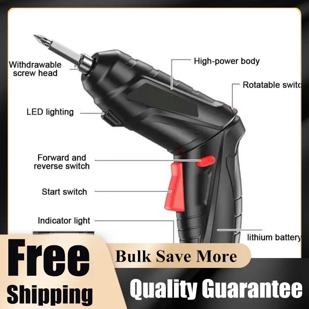 

3.6V Cordless Screwdriver Rechargeable Wireless Screwdriver Drill LED Lighting Electric Screw Driver Portable for Home Use Tool