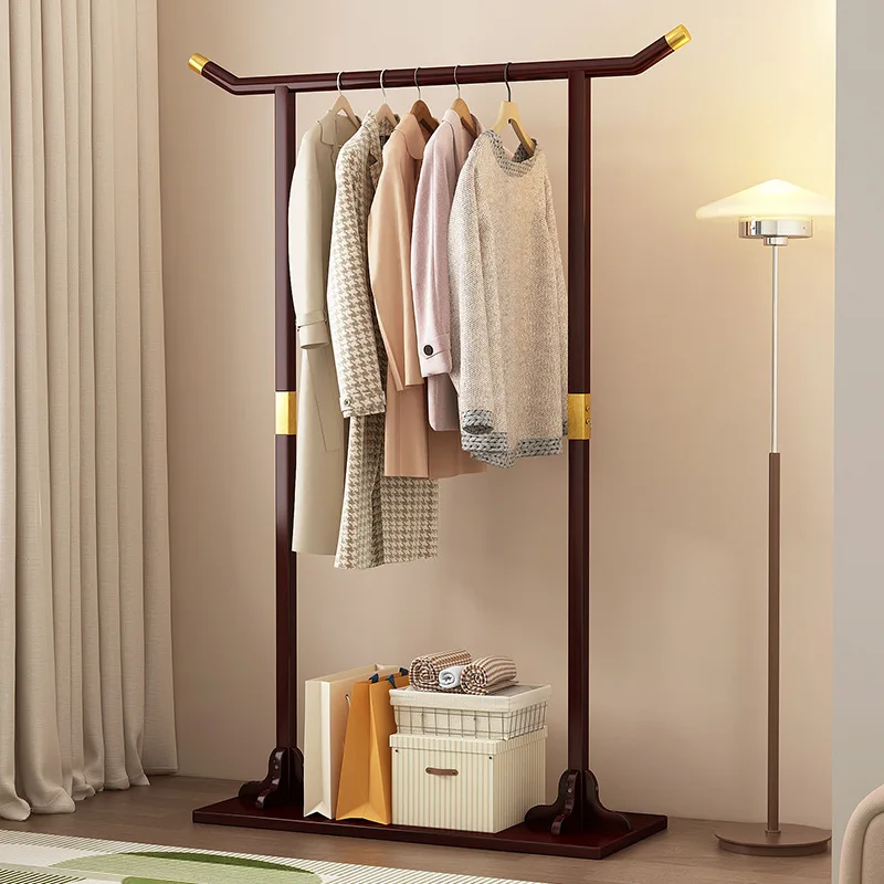 Household simple hanger bedroom floor non-solid wood clothes rack does not take up space drying rack