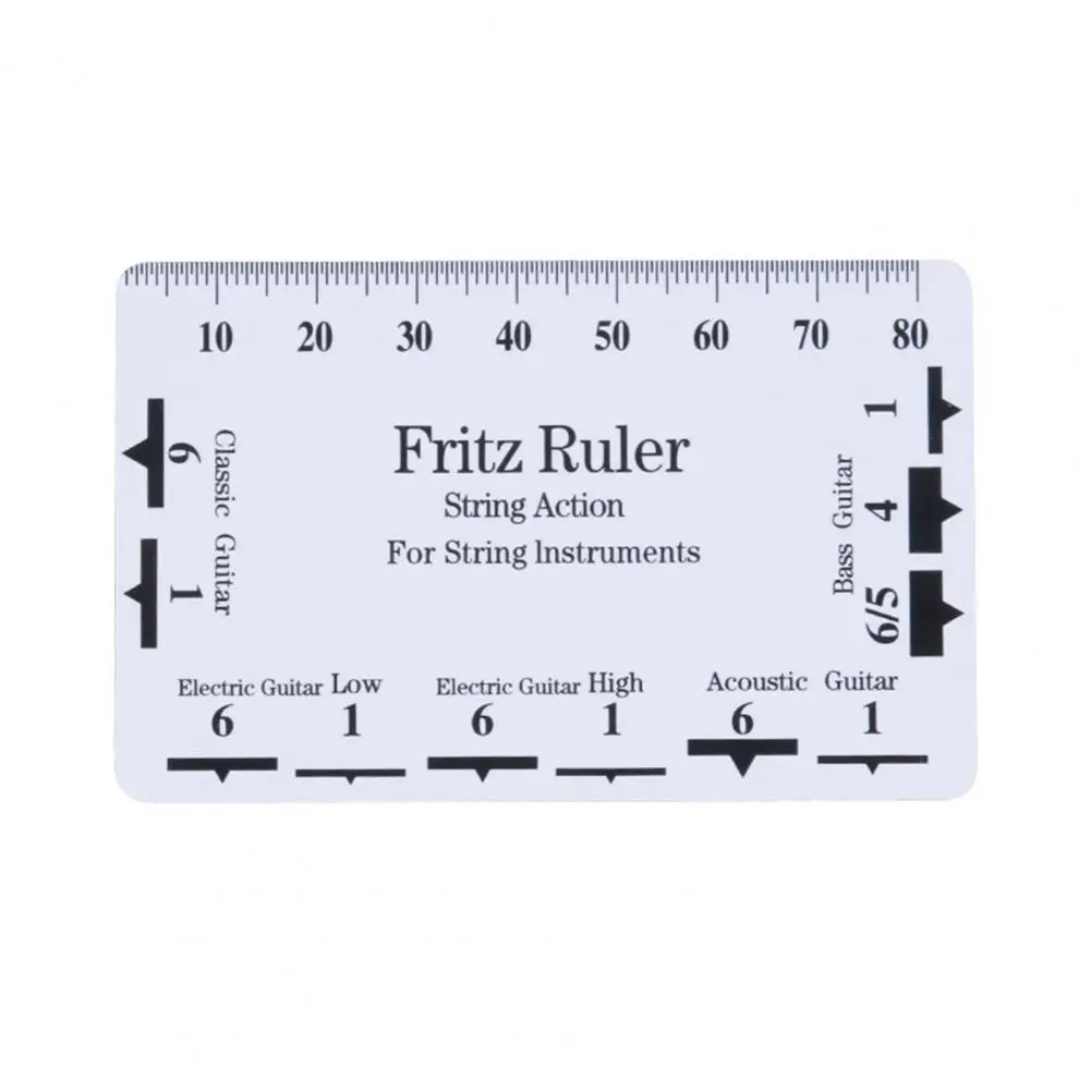 Bass Guitar Neck Ruler Accurate Portable PVC String Action Ruler Gauge for Fritz Guitar