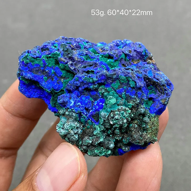100% Natural  Azurite and malachite bead Mineral Specimen Healing Crystal Gem Home Decor Collectibles