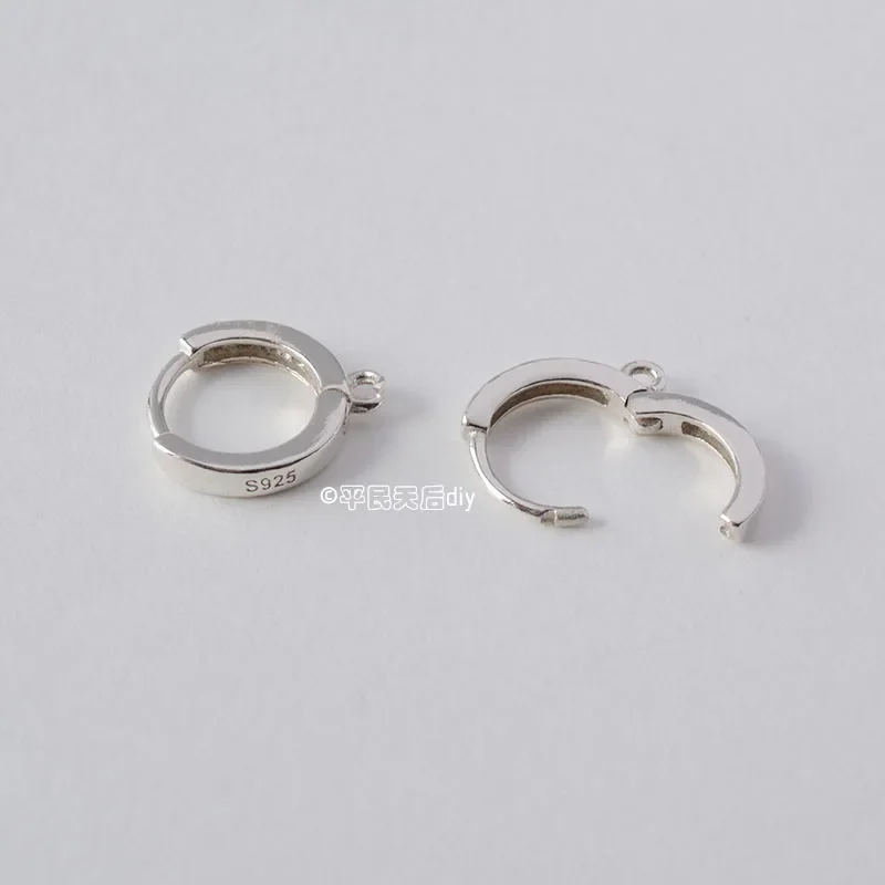 Solid 925 Sterling Silver Leverback Earring Hook Connector, snap hook for earring