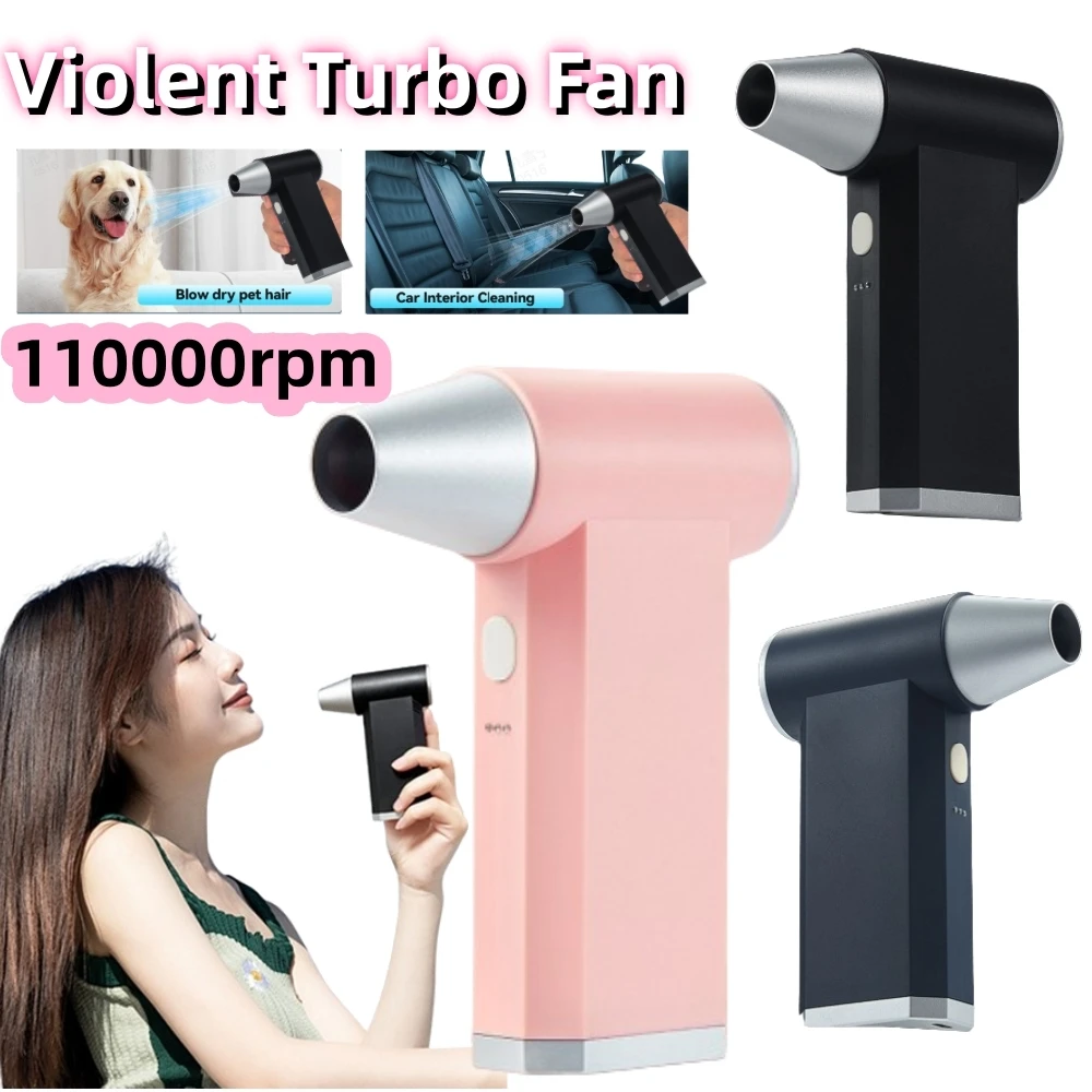 Air Blower 50m/s 110,000 RPM Turbo Violent Fan Powerful Blower High Speed Duct Fan Mini Turbo Fan High-Performance Brushless Mot