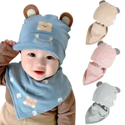 Neue Baby Beanie Herbst Winter Neugeborenen Baby Hut für Mädchen Jungen Baumwolle Baby Mütze Schal Set Weichen Säuglings Kleinkind Motorhaube hüte