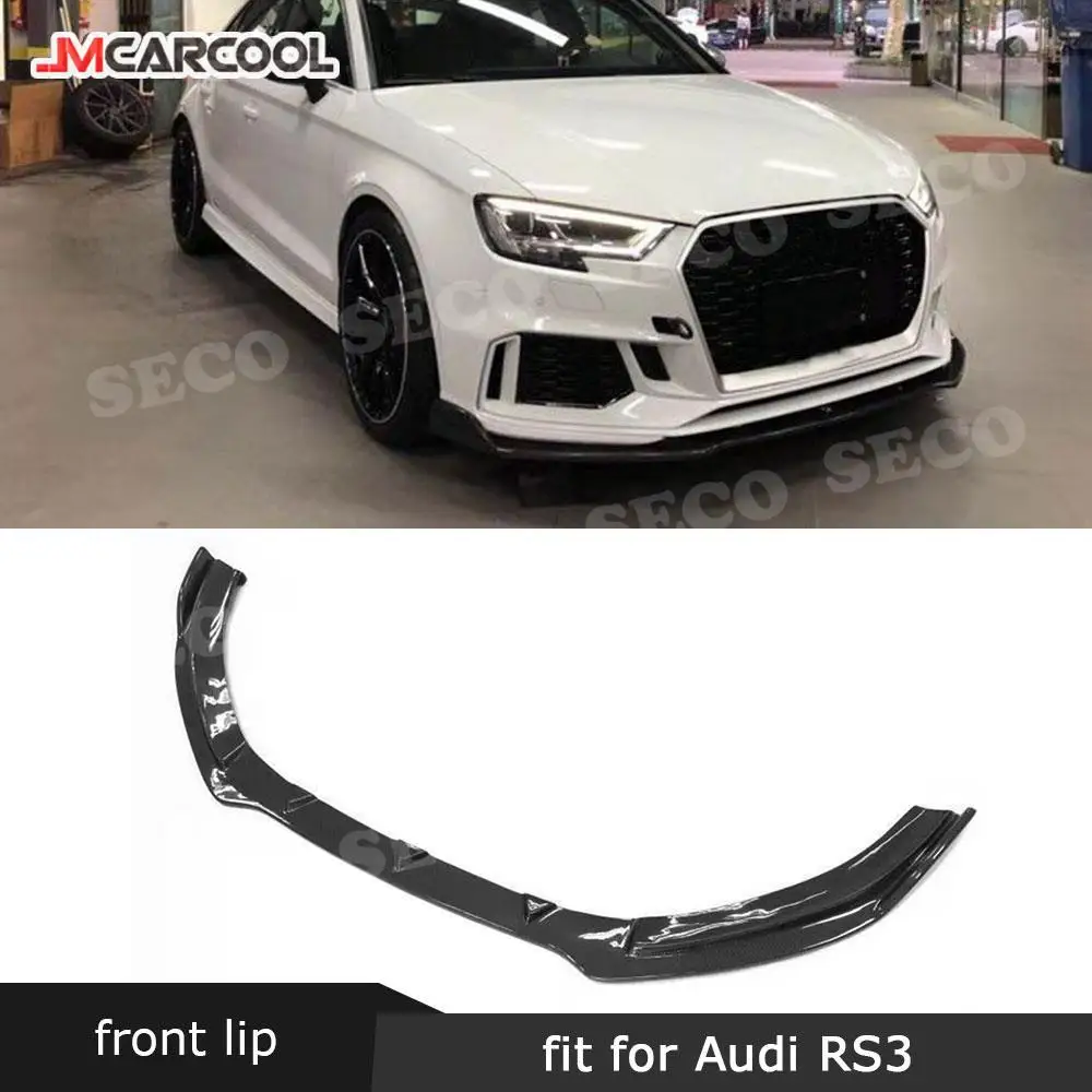 Carbon Fiber Front Bumper Lip Spoiler for Audi A3 RS3 Not A3 Standard S3 2017 2018 Head Bumper Chin Protect Cover Car Styling