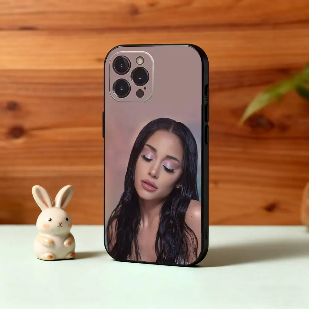 حافظة هاتف S-Side to Side-Ariana Grande لهاتف iPhone 16 15 14 13 12 11 Pro Max Plus، 5G حافظة سوداء ناعمة #5