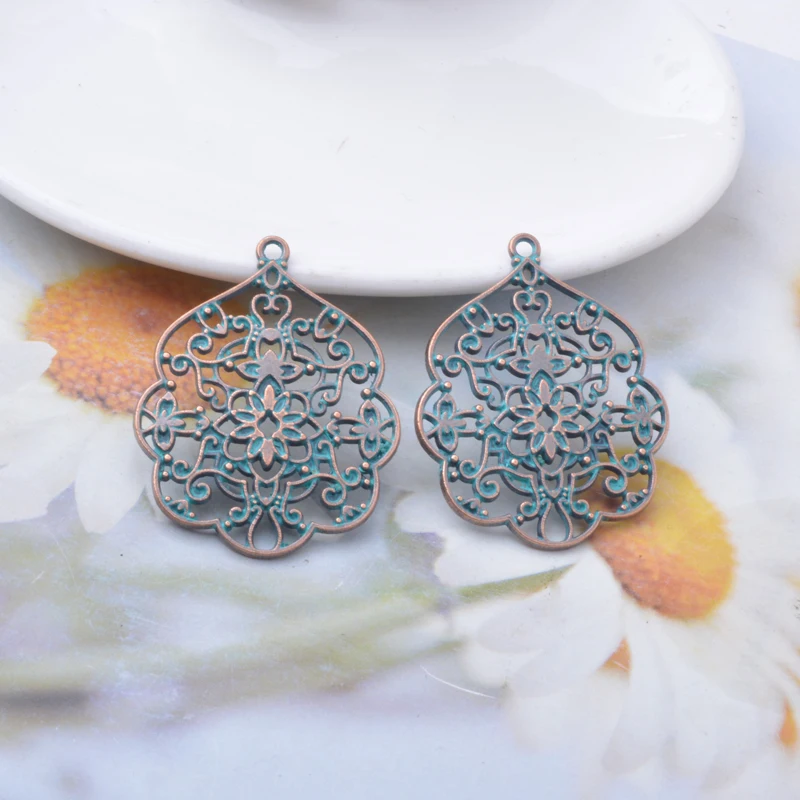 10 Stück/Los Legierung Antike Bronze Kaktusblumen-Quasten Charms Anhänger DIY Schmuckzubehör für Damen Halsketten Ohrringe – Detail 8