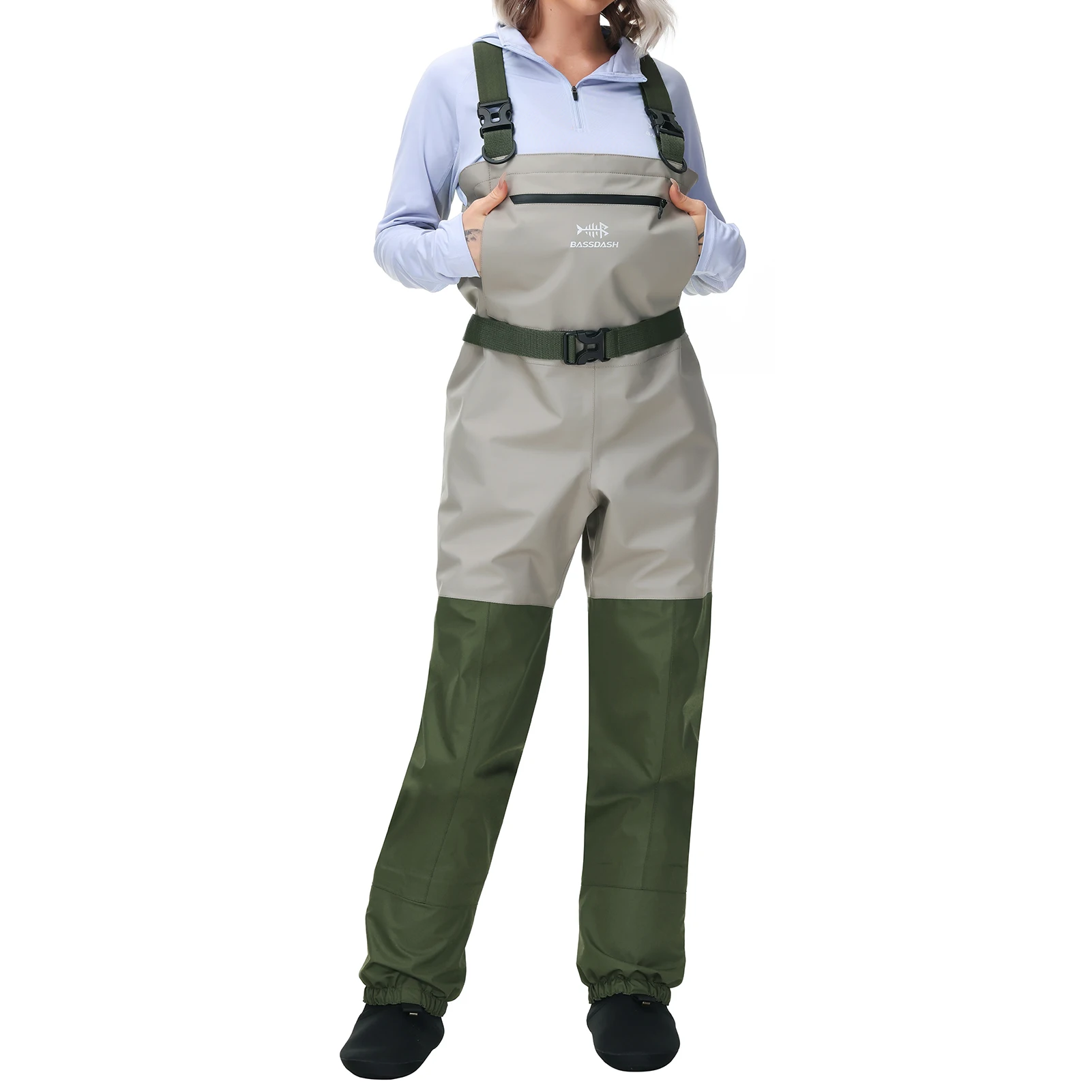 Bassdash IMMERSE Stocking Foot Fishing Waders Women Waterproof Lightweight Chest Wader For Ourdoor Adventure