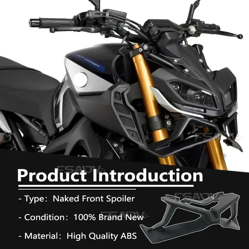 Dla Yamaha MT-09 MT09 SP 2017-2020 2019 motocykl dociskowy nagie przednie spojlery Winglet aerodynamiczne skrzydło zestaw przedniego spojlera