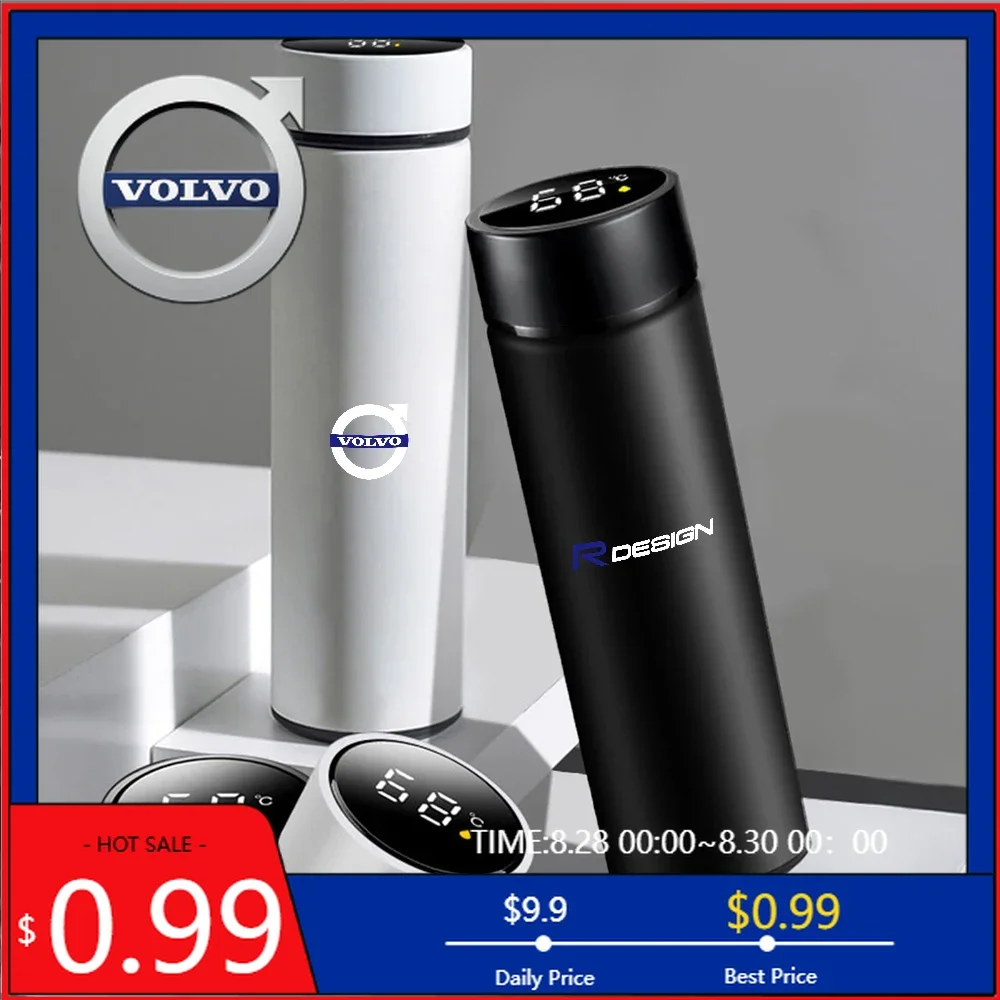 

Стайлинговые молдинги 1 шт. портативный автомобильный смарт-термос с дисплеем температуры для Volvo R Design T6 AWD C30 C40 C50 C70 S40 S60 S7