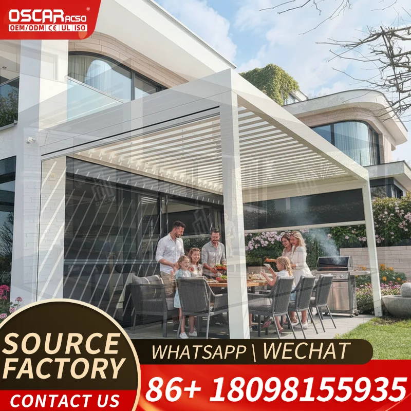 Outdoor Garden Retractable Enclosure Tempered Low E Glass Dome Waterproof Polygon Contemporary Modern Design 1 year Warranty Sui