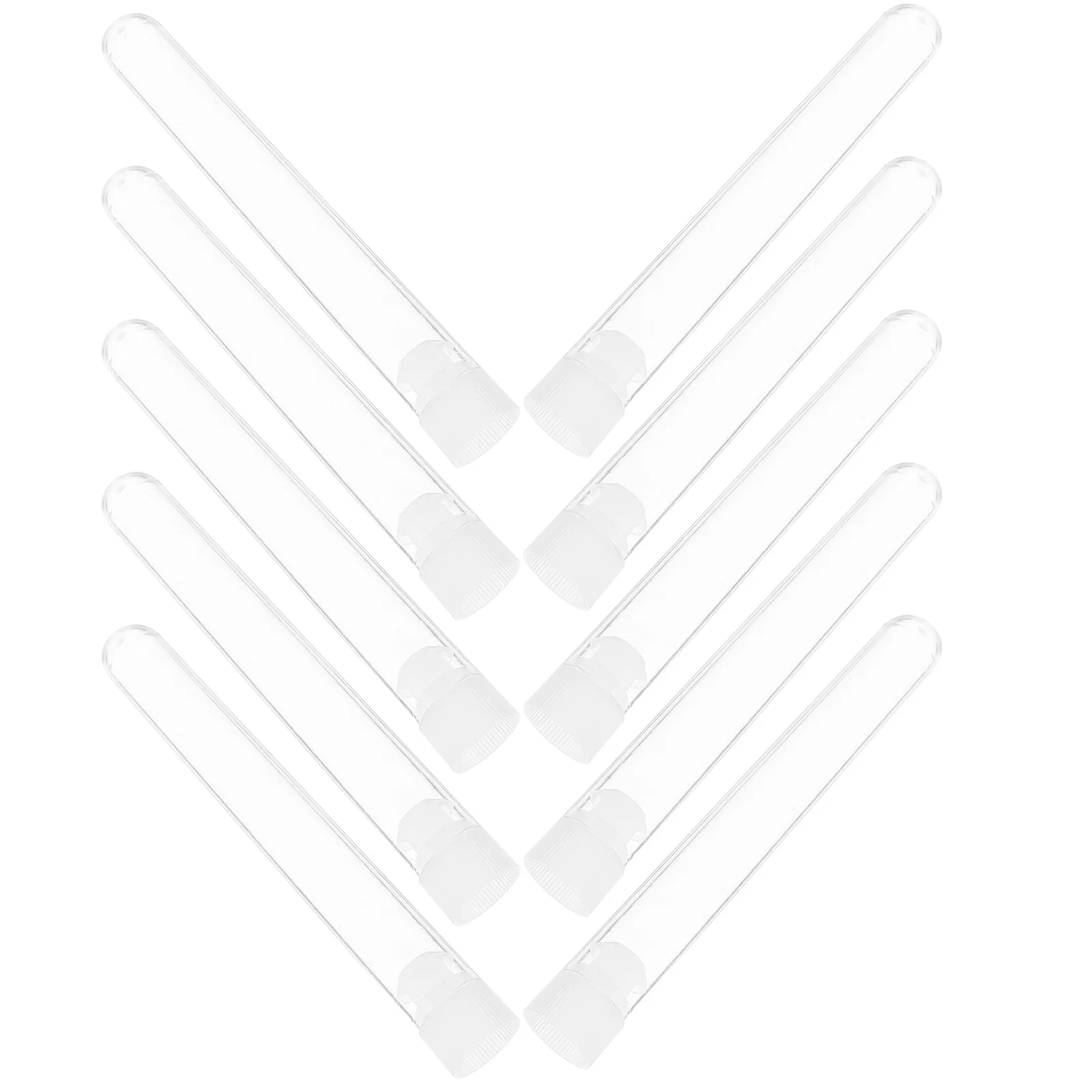 

50pcs Lab Test Tubes Clear Plastic Vials For Scientific Experiments Plant Propagation Storage Transparent Lightweight Small