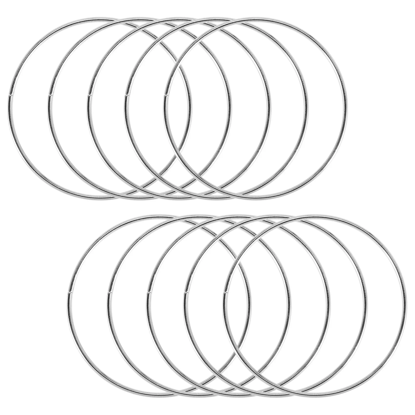 

Серебряные кольца в виде Ловца снов, 10 упаковок, 4 дюйма, металлические кольца с цветочным рисунком, венок, макраме, кольца для творчества, «сделай сам»