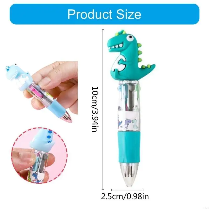 H37B 4PCS MultyColor BallPoint Pen 4 Color-In Pen-1 Выдвижная шариковая ручка для ребенка