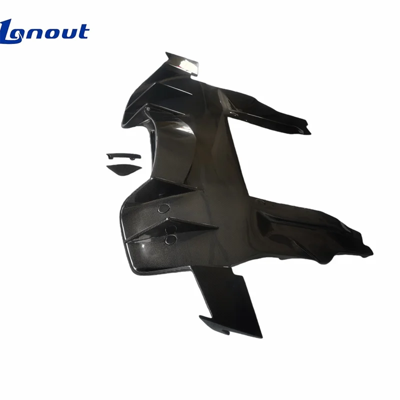 High Quality Car Parts 675LT Style Carbon Fiber Rear Bumper Lip Rear Diffuser Body Kit for McLaren 12C-MP4 650S Modification