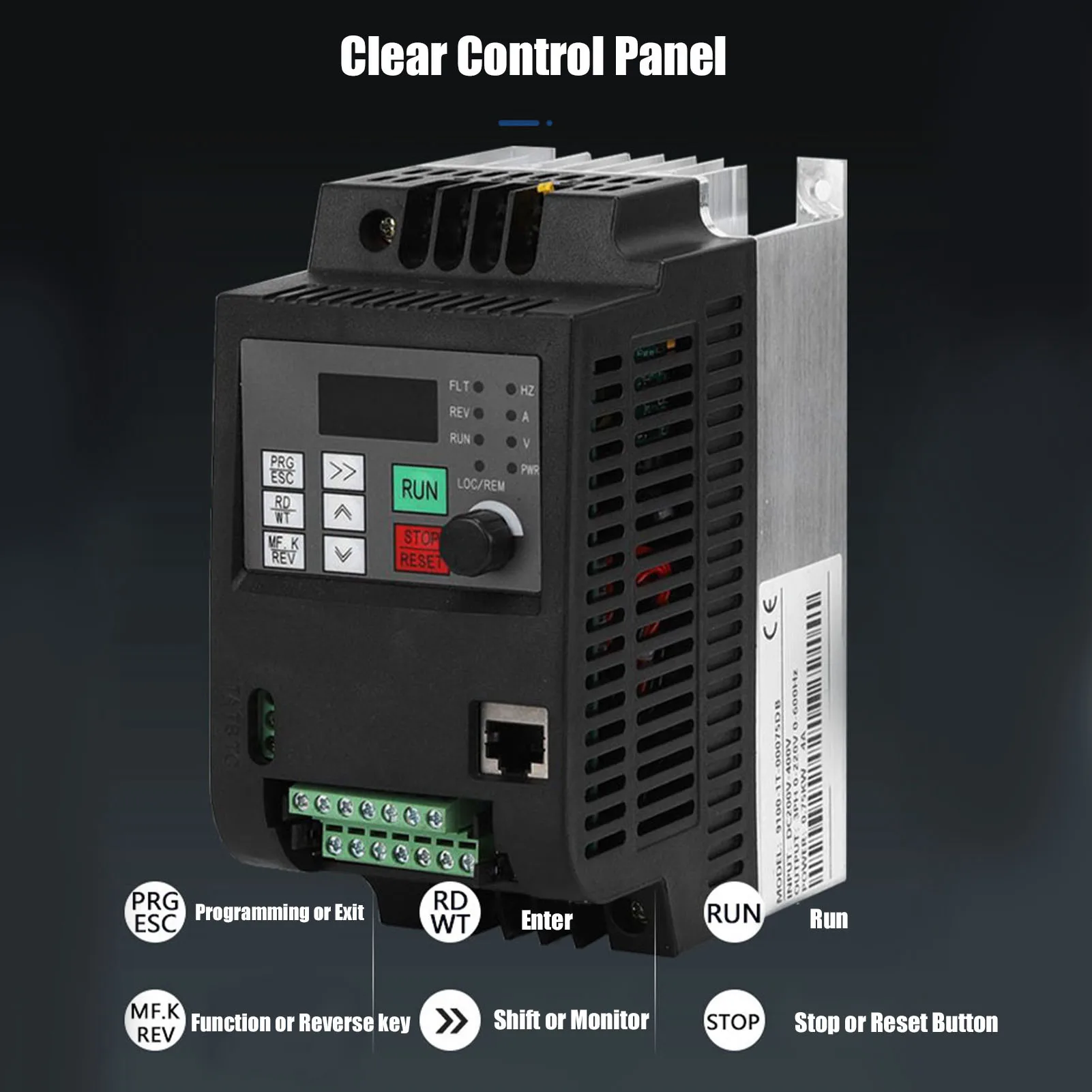 Drive Single Variable Frequency Drive NFLIXIN Variable Frequency Drive Single Phase 220V 2.2kw 1 in 1 Out Motor Speed Controller