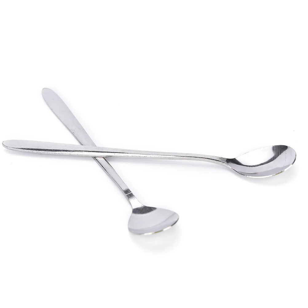 1pc Coffee Latte Spoon Food Grade Stainless Steel 16cm Long Handle Glass Ice Cream Sundae Tea Spoon Kitchen Tableware