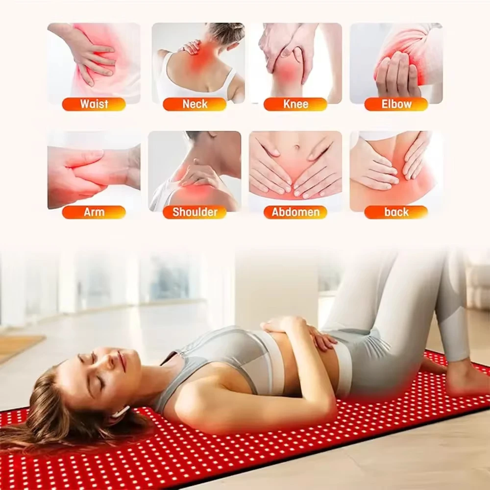 

Large Pad for Whole Full Body Near Infrared Mat 660nm 850nm LED Red Light Therapy Devices yoga Mat Home Health Relaxation Device