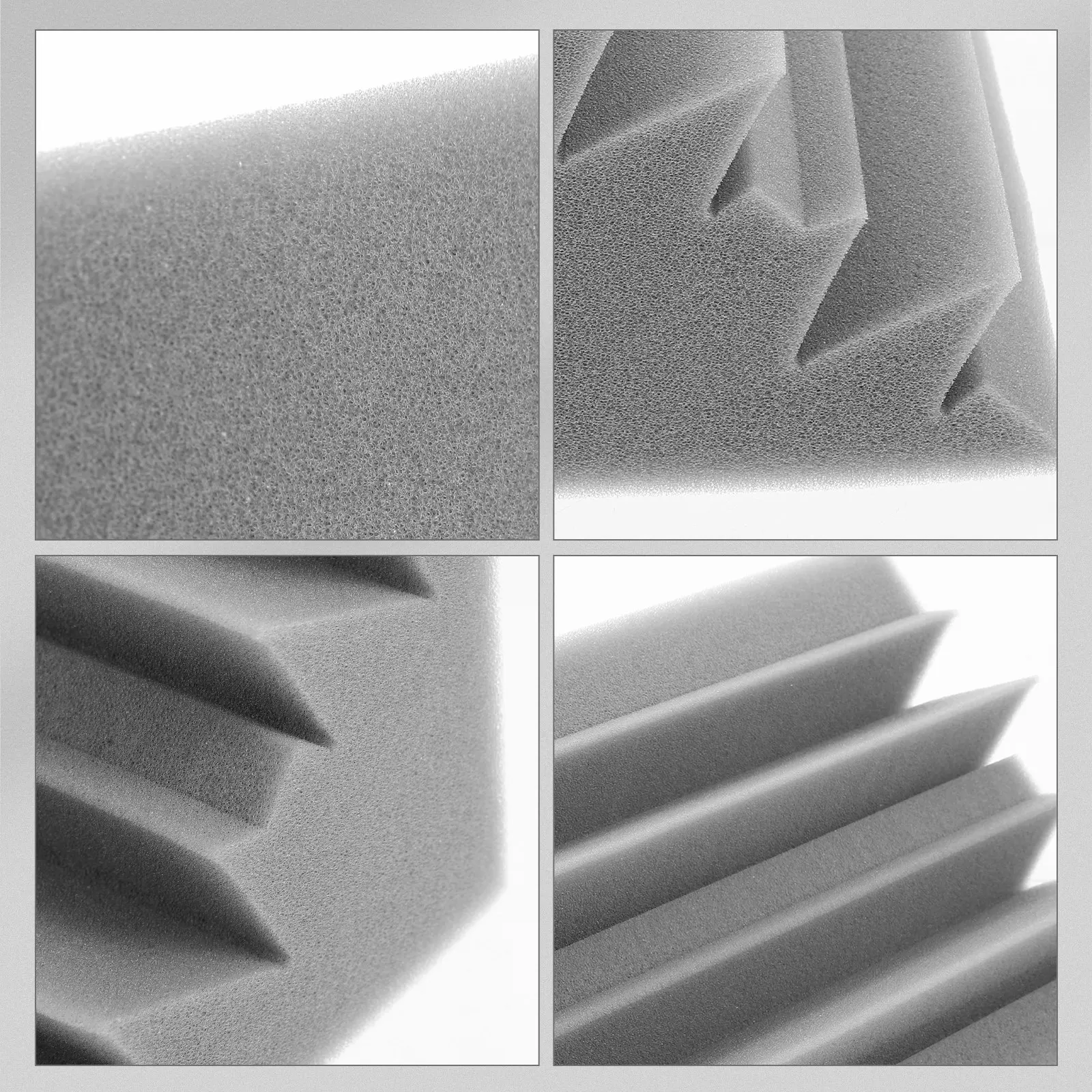 5 Pezzi Trappole per Bassi, Pannelli Fonoassorbenti in Schiuma Acustica per Angoli, Grigio, Isolamento Acustico