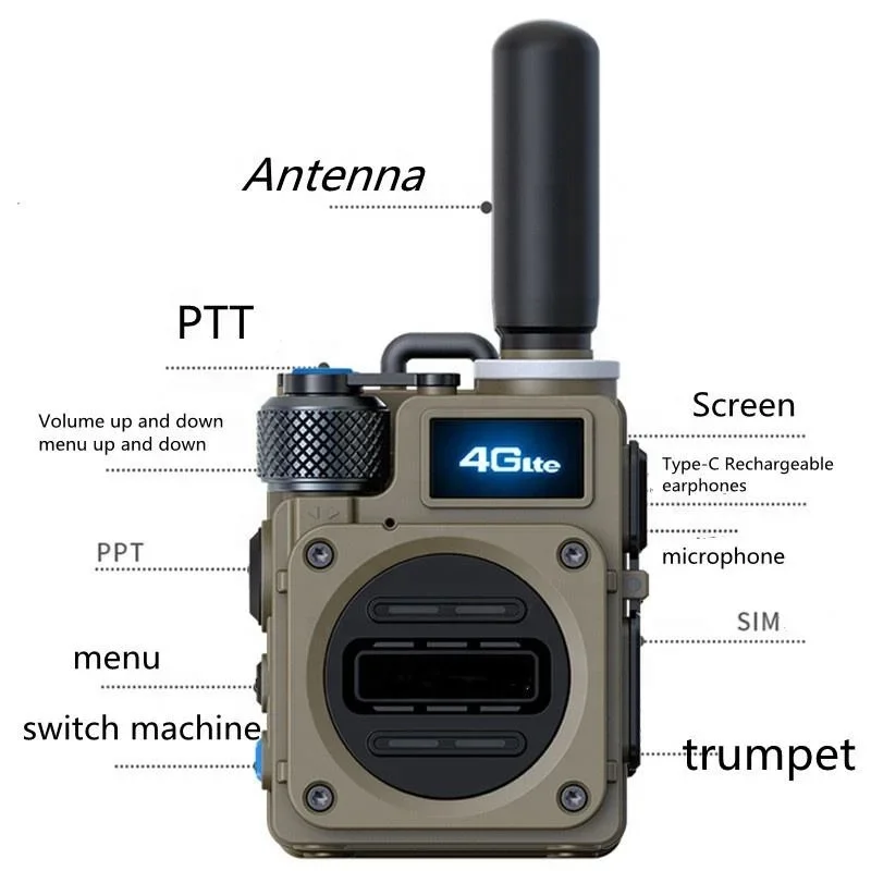 High-power portable radio remote mini small two-way radio walkie-talkie handheld walkie-talkie remote