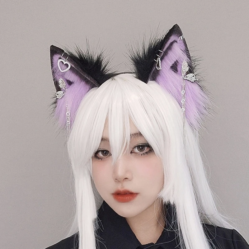 Fascia per capelli in peluche per anime, spettacoli fumetti, fascia per capelli per donne ragazze, cerchietto per capelli