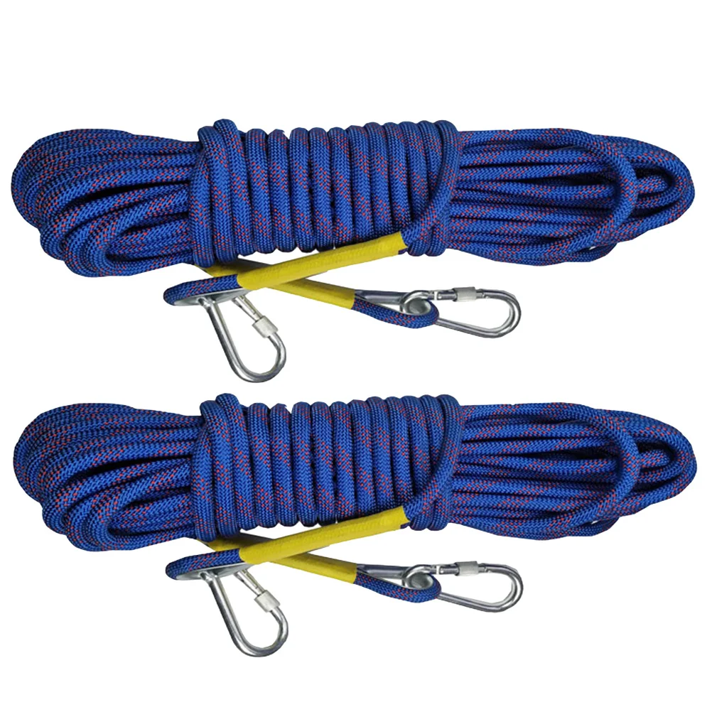 2 قطعة 10 متر 8 مللي متر سميكة تسلق حبل خفيفة الوزن المحمولة لتسلق الجبال في الهواء الطلق معدات السلامة رابيلينج حبال الحبل المساعد #4
