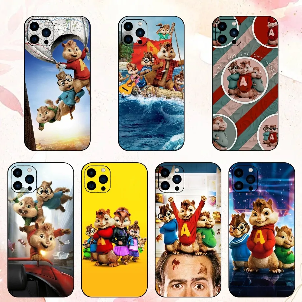 Miniso Alvin and the Chipmunks Phone Case For iPhone 15 14 13 12 Mini 11 Pro Max X XR XS 8 SE Plus Shell